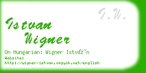 istvan wigner business card